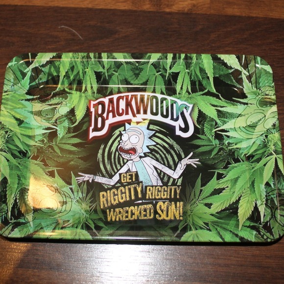 Backwoods Rick and Morty Rolling Tray Get Riggity Wrecked Son New - Picture 1 of 2